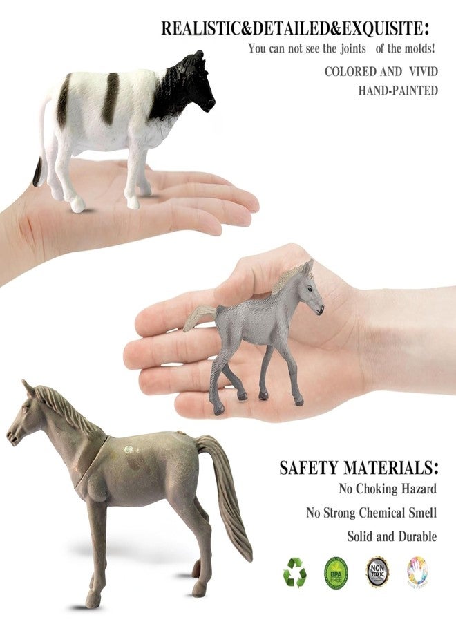 MALLEXO Realistic Farm Animal Toys for Kids 3+ | 8PCS Jungle & Forest Animals Toy for Boys and Girls Horse Sheep Cow Fox Janwar Toys Action Figure Set Birthday Gift for Children Decor | Education Item - Image 2